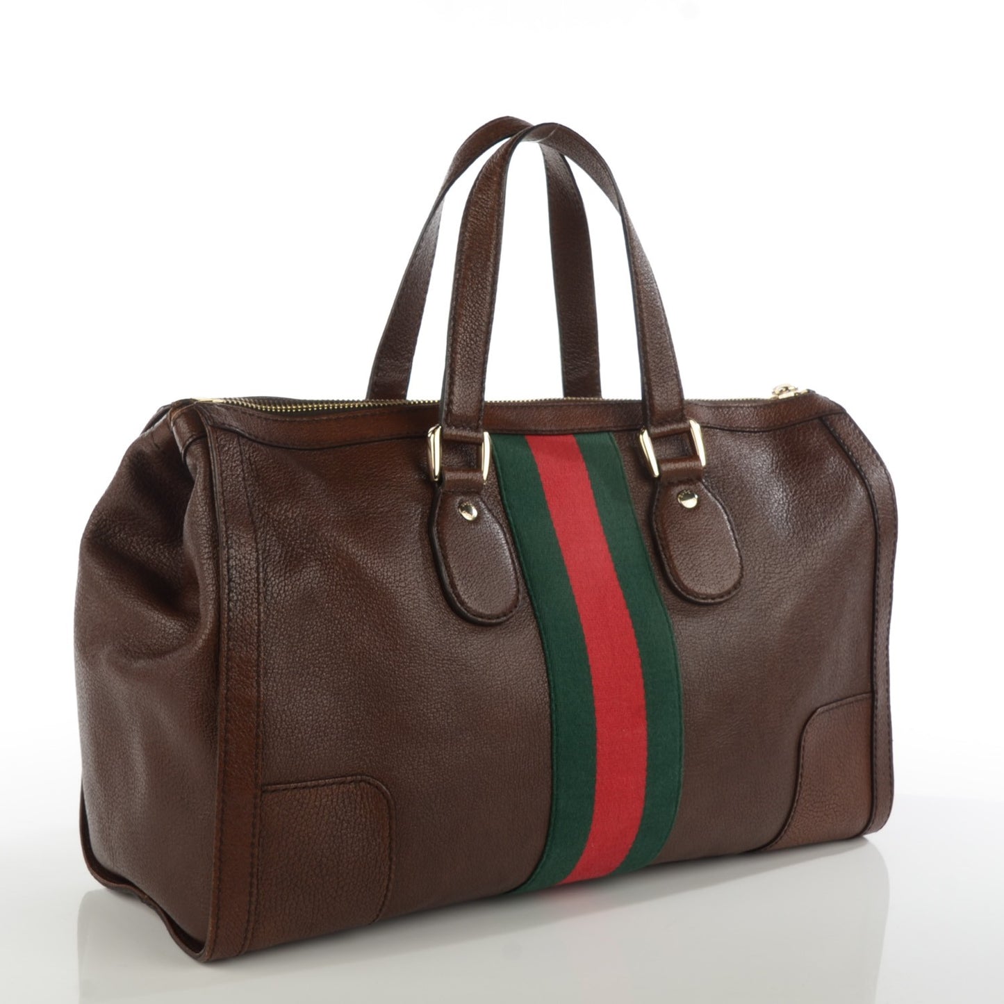 Calfskin Medium Web Seventies Tote Brown