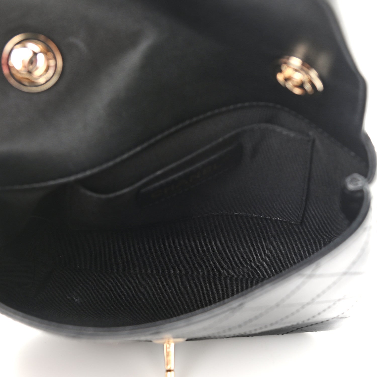 Chanel Calfskin Stitched Small Covered CC Flap Bag Black 5 of 11