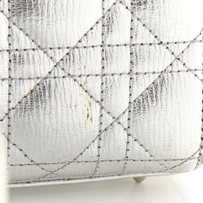 Christian Dior Metallic Grained Calfskin Cannage Small Lucky Badges My Lady Dior Silver 15 of 15