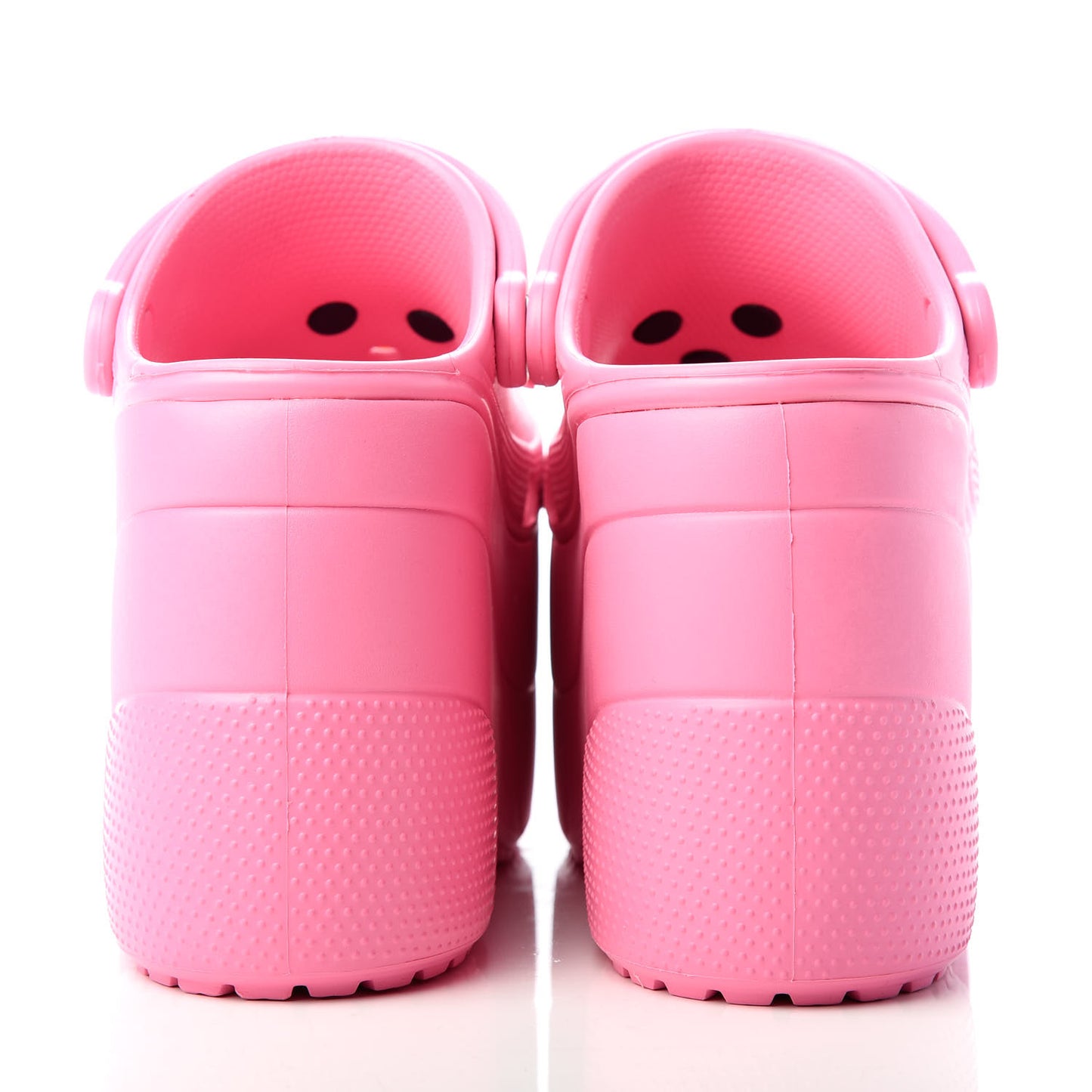 X CROCS Rubber Textured Womens Platform Sandals 36 Rose Bonbon