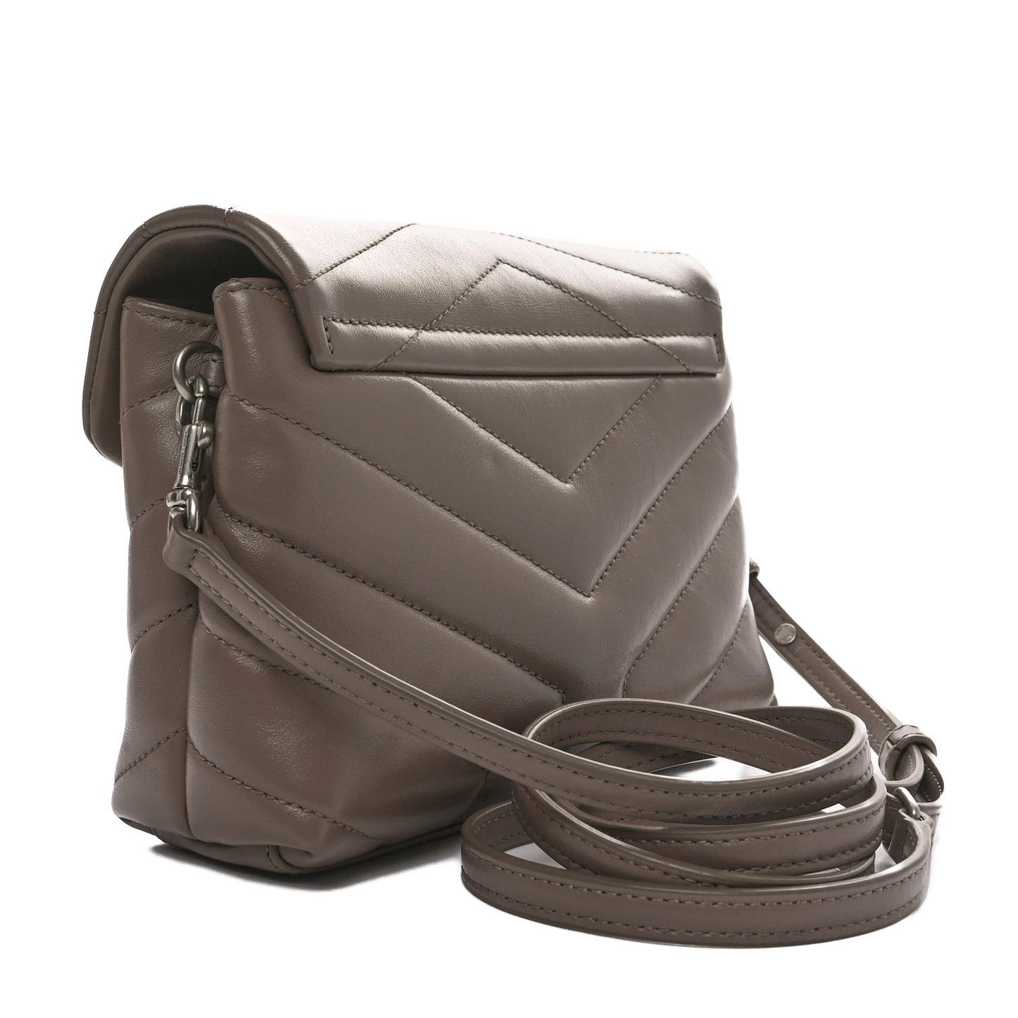 Calfskin Y Quilted Monogram Toy Loulou Crossbody Bag Mink