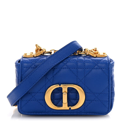 Christian Dior Supple Calfskin Cannage Micro Caro Bag Greece Greece Blue 1 of 9