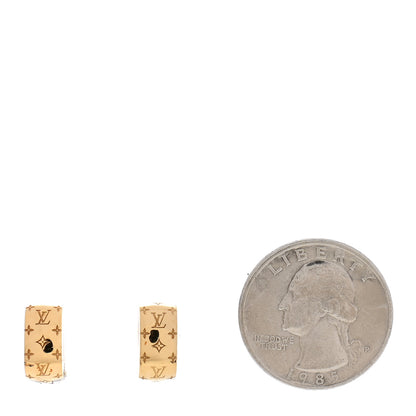 Louis Vuitton Nanogram Earrings Gold 2 of 4