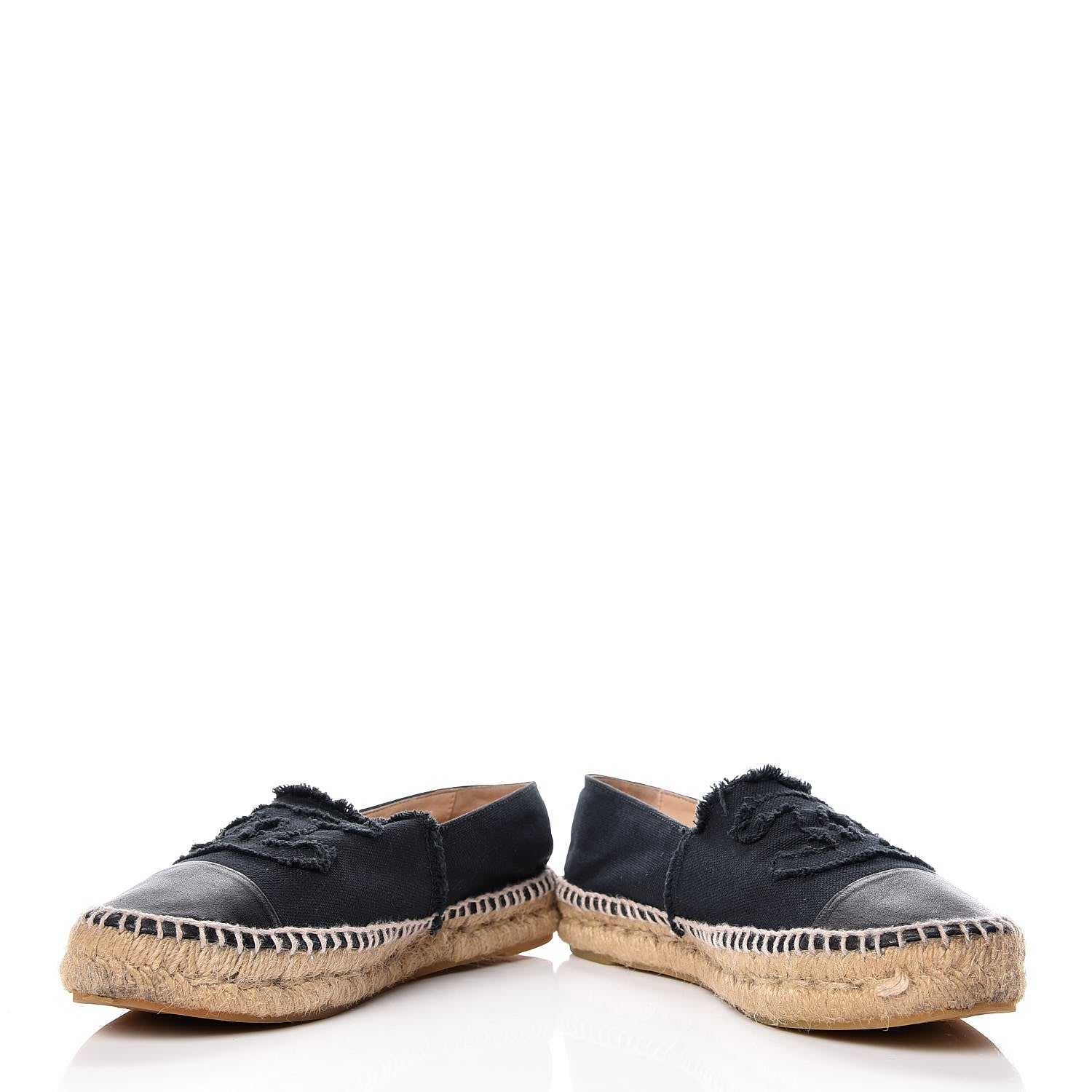 Chanel Canvas CC Espadrilles 38 Black 5 of 17