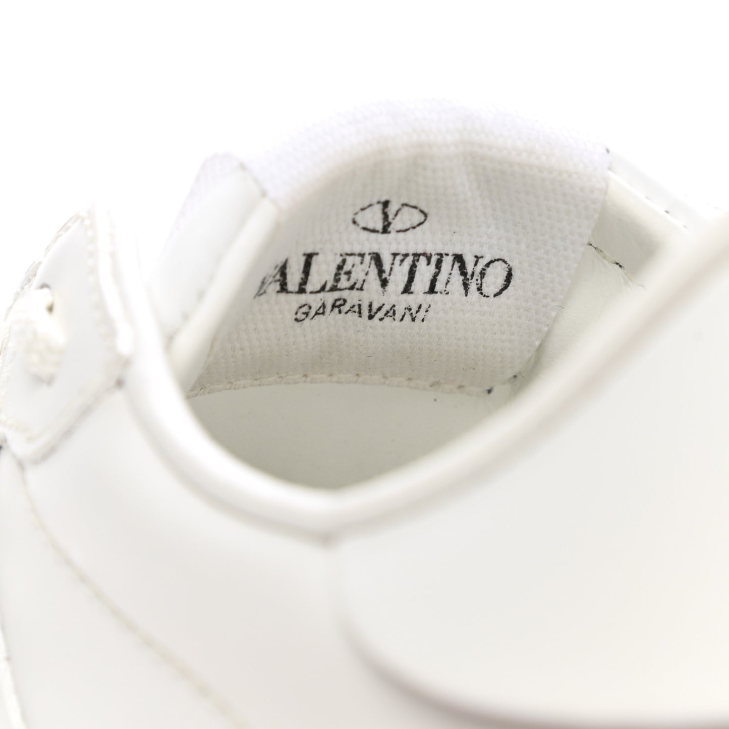 Calfskin Rockstud Untitled Open Sneakers 35.5 White