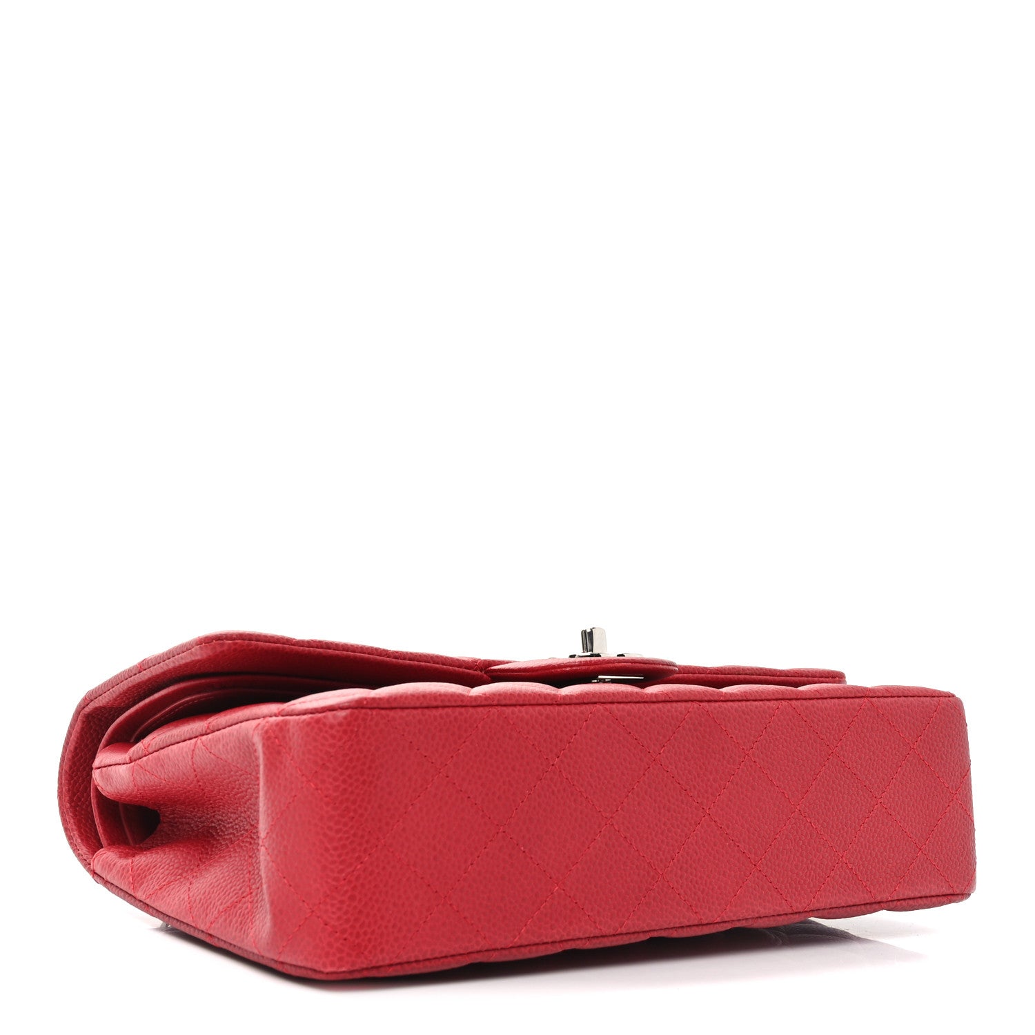 Chanel Caviar Quilted Medium Double Flap Dark Red 4 of 11