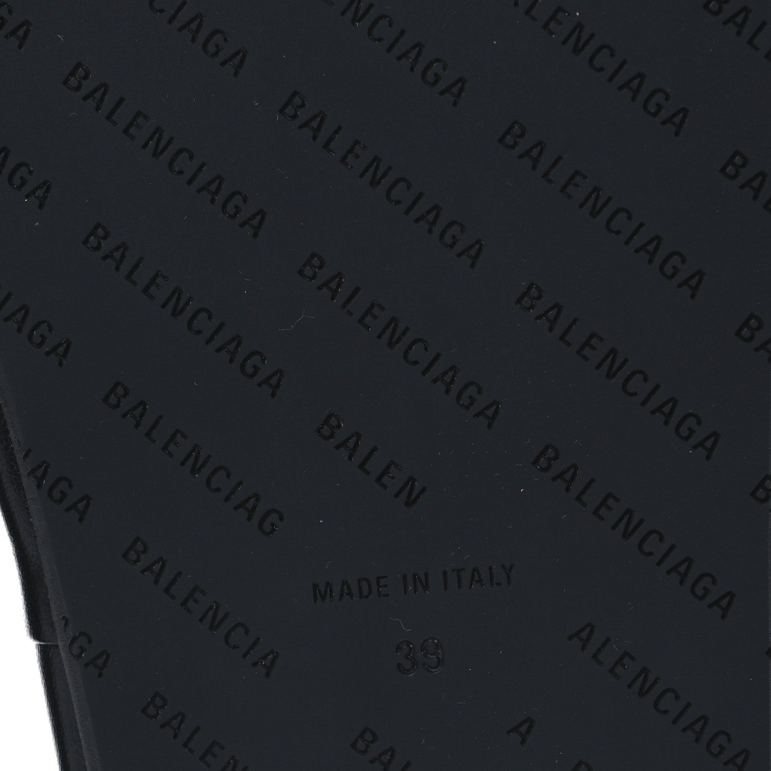 Balenciaga Smooth Nappa Logo Rise Thong Sandals 39 Black White 8 of 9