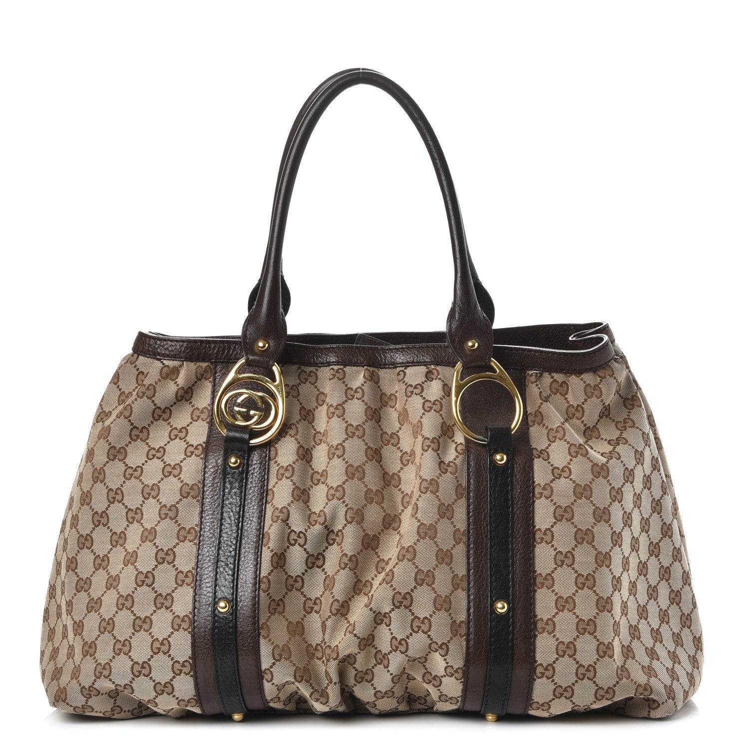 Gucci Monogram Medium Interlocking Icon Tote Dark Brown 1 of 13