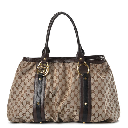 Gucci Monogram Medium Interlocking Icon Tote Dark Brown 1 of 13