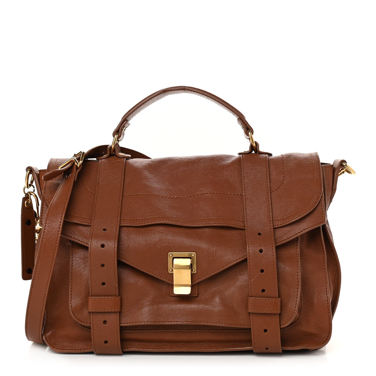 Proenza Schouler Lambskin Medium PS1 Satchel Saddle 1 of 14
