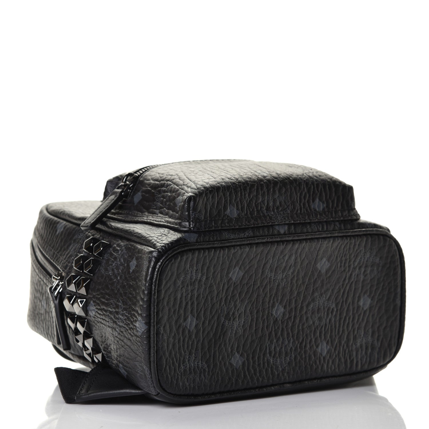 MCM Visetos Side Stud Mini Stark Backpack Black 3 of 5