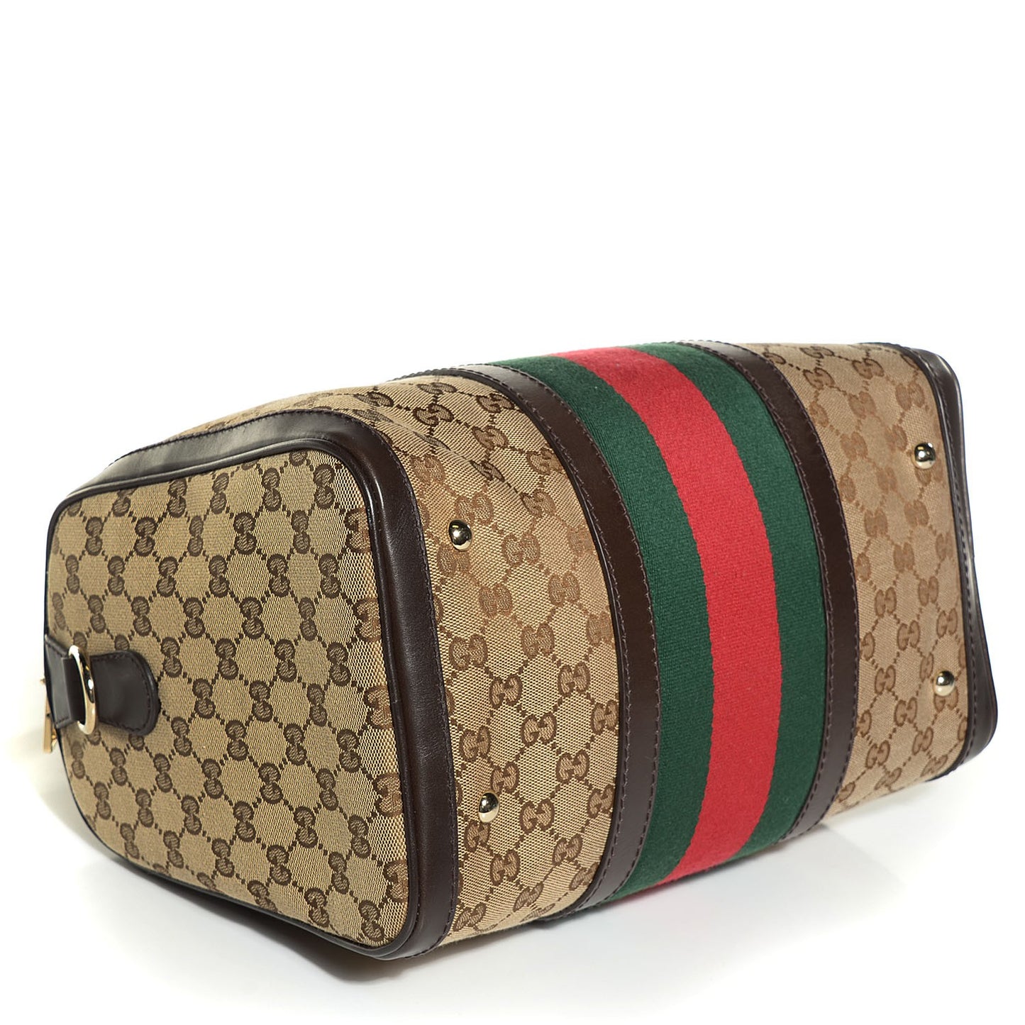 Monogram Vintage Web Medium Boston Dark Brown