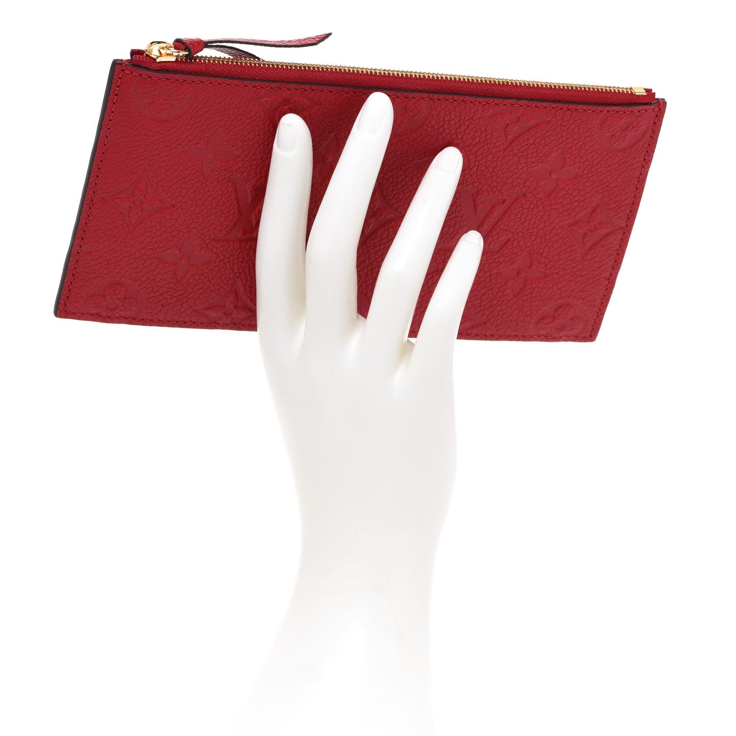 Empreinte Felicie Chain Wallet Zippered Insert Cherry