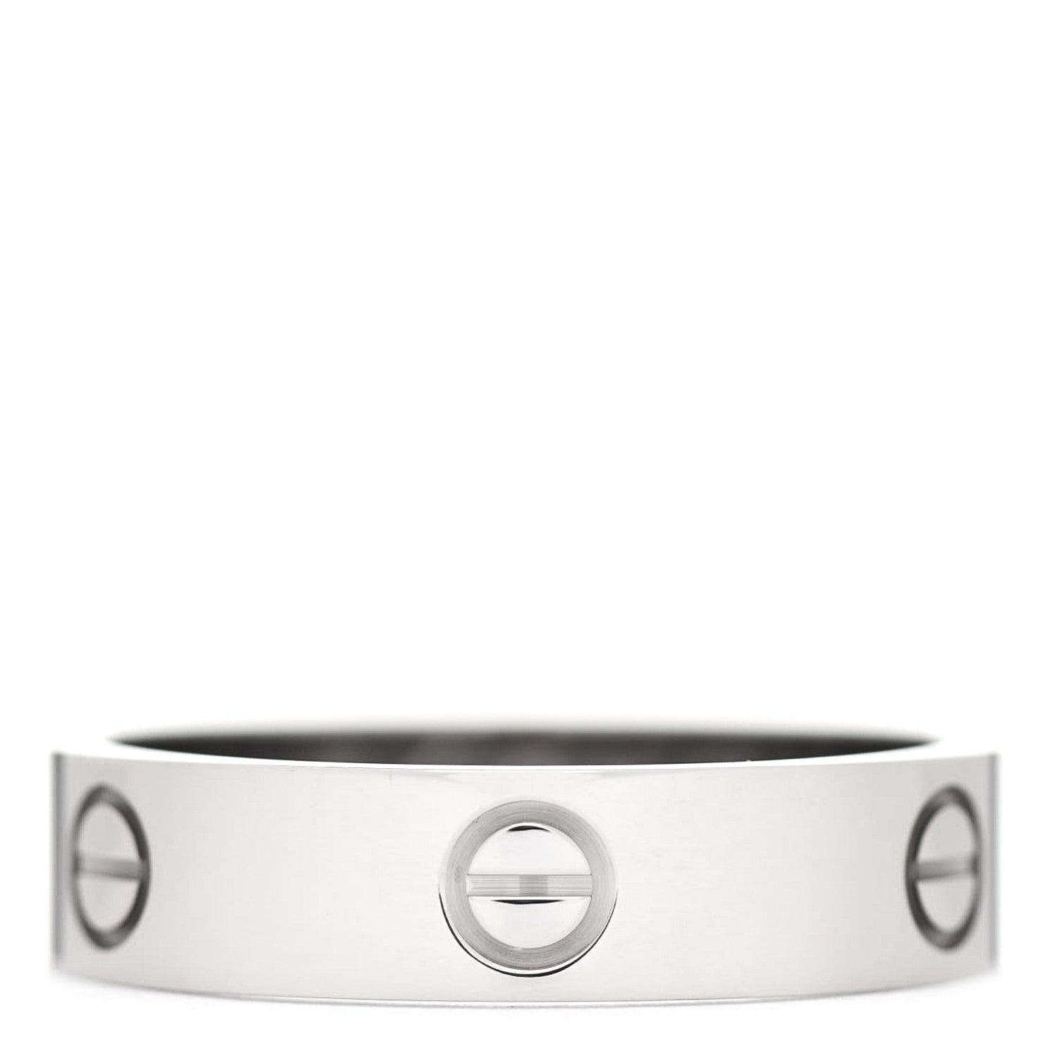 Cartier 18K White Gold 5.5mm LOVE Ring 65 11 1 of 5