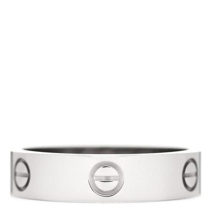 Cartier 18K White Gold 5.5mm LOVE Ring 65 11 1 of 5