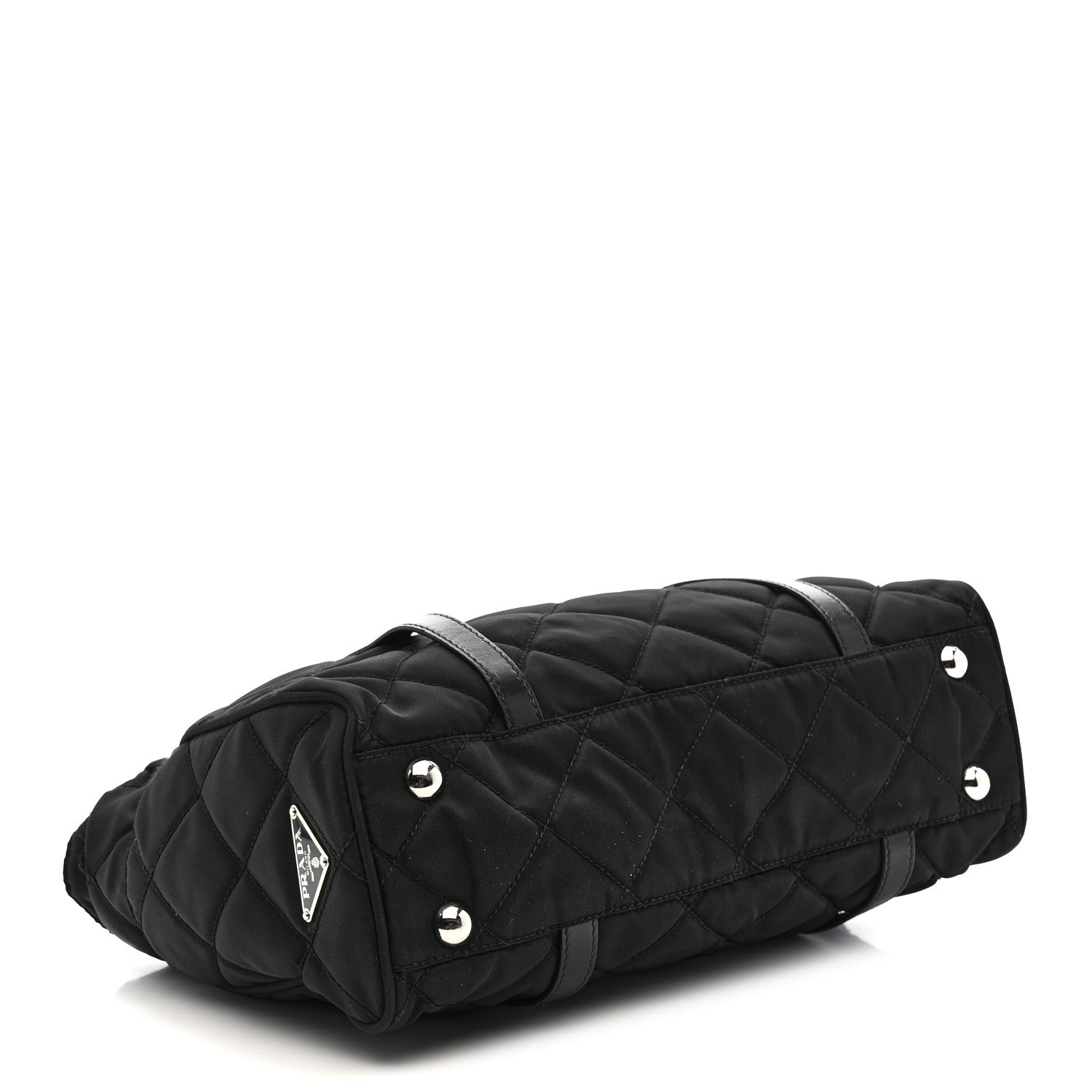 Prada Nylon Tessuto Quilted Chain Shoulder Bag Black 5 of 14