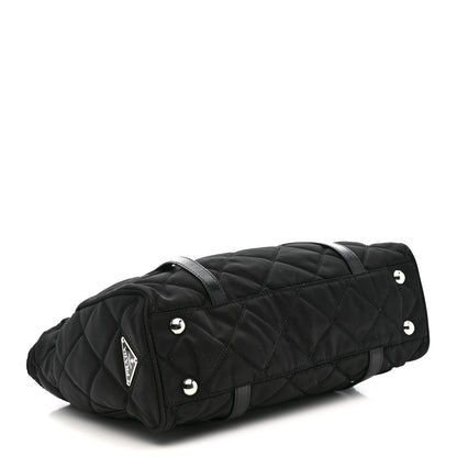Prada Nylon Tessuto Quilted Chain Shoulder Bag Black 5 of 14