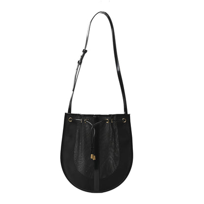 Saint Laurent Mesh Patent Calfskin Daryl Shoulder Bag Black 1 of 10