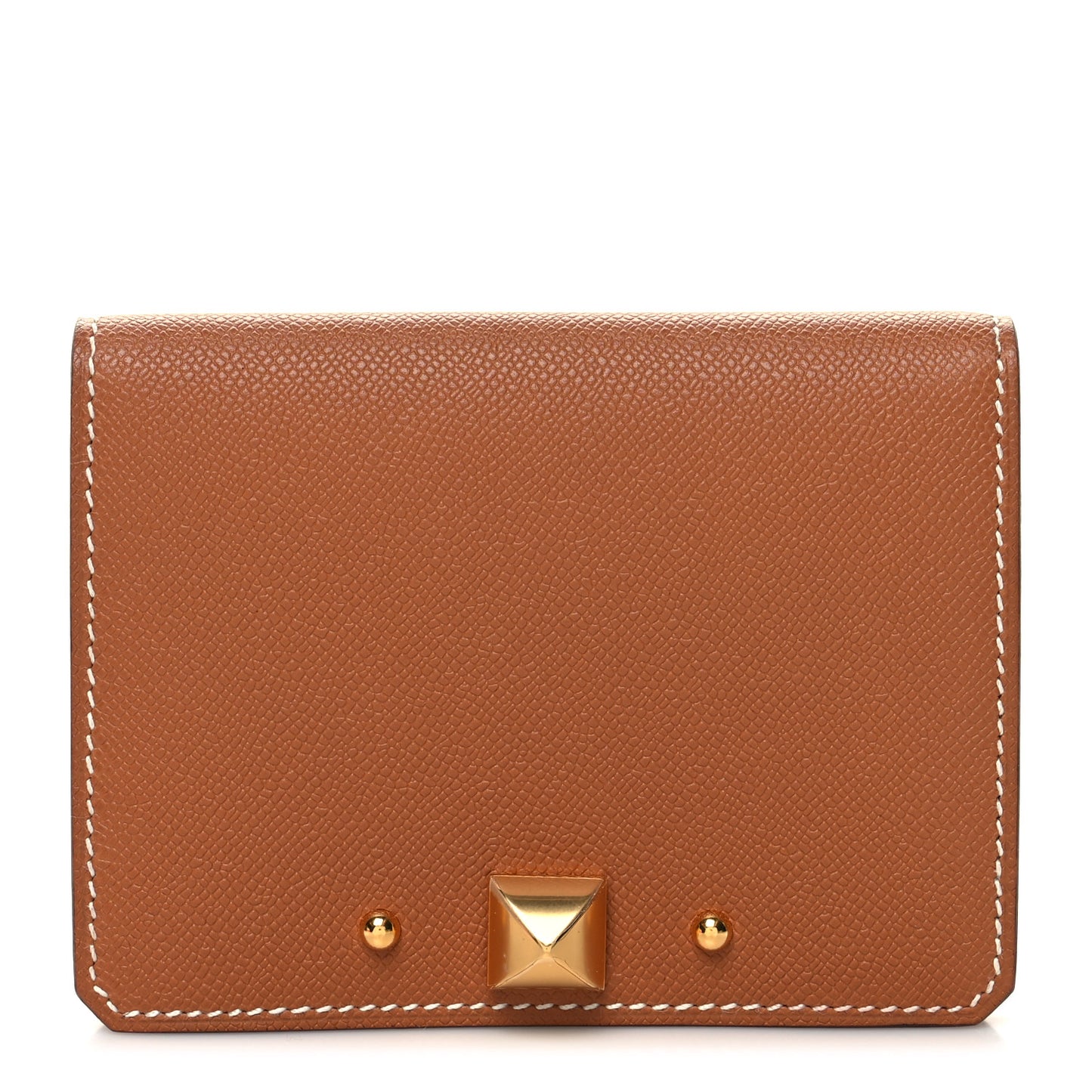 Madame Calfskin Medor Card Holder Gold