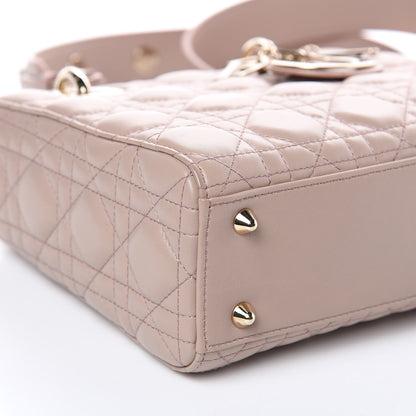 Christian Dior Lambskin Cannage Small Lucky Badges My Lady Dior Taupe 10 of 13