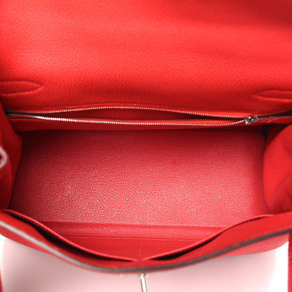 Hermes Togo Kelly Retourne 28 Rouge Pivoine 5 of 10