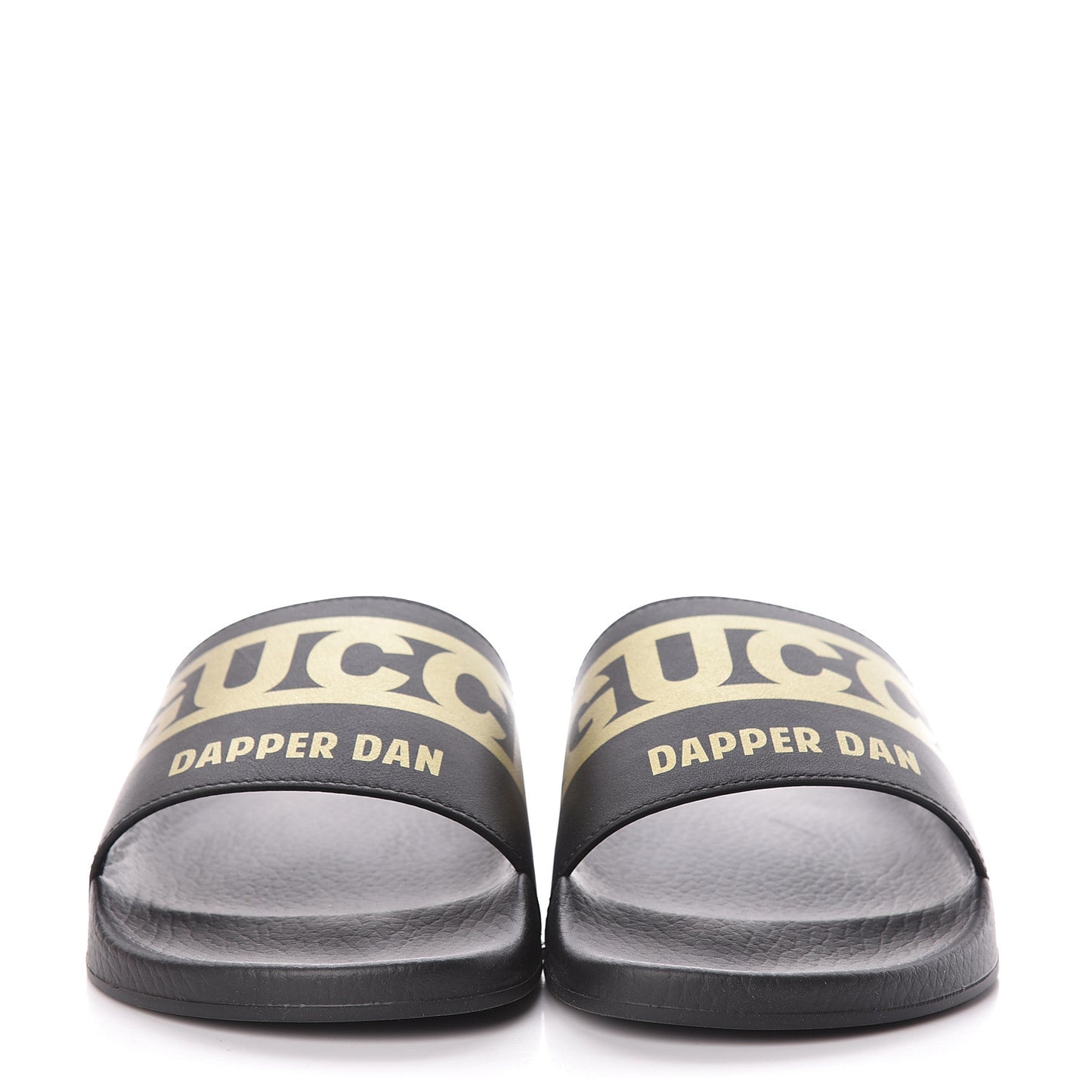 X DAPPER DAN Rubber Womens Slide Sandals 38 Black