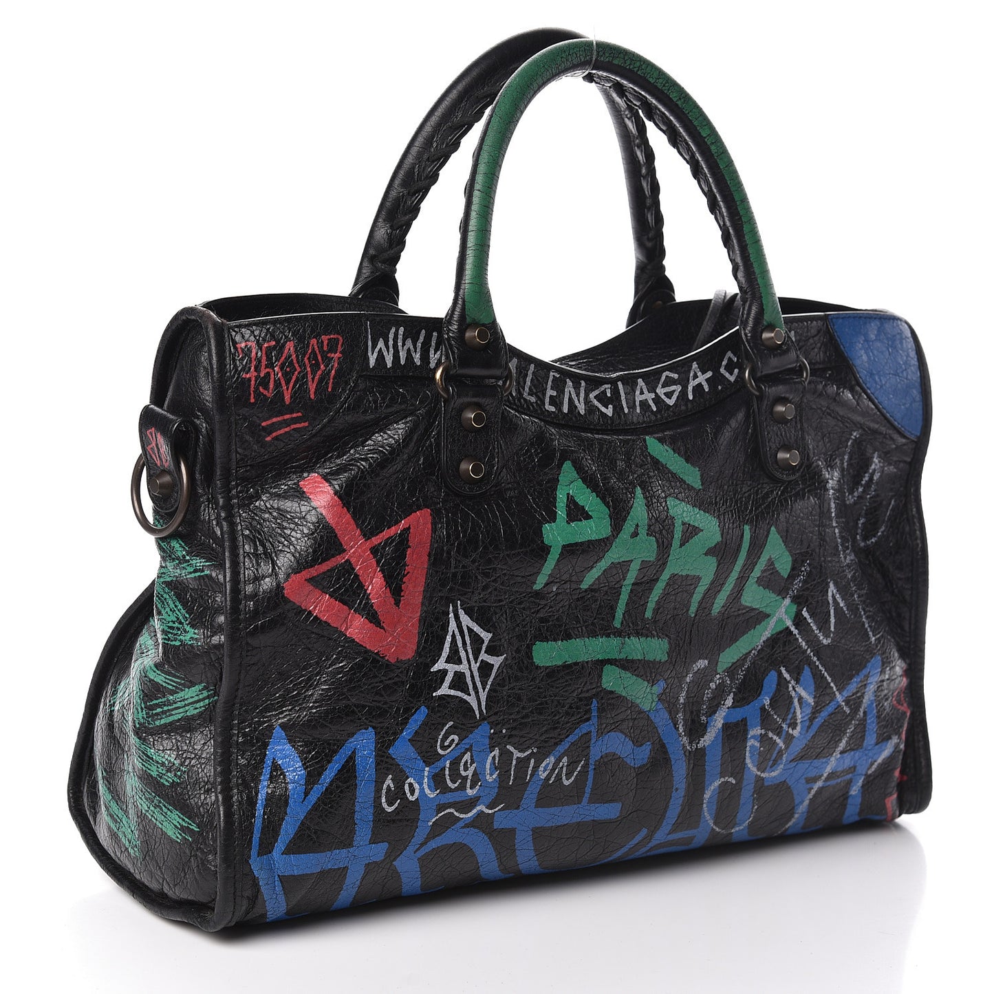 Agneau Graffiti All Over Classic Hardware City Black Vert Rouge