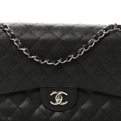 Chanel Caviar Quilted Jumbo Double Flap Black 8 of 10