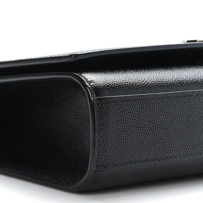 Saint Laurent Grain De Poudre Medium Classic Monogram Kate Satchel Black 7 of 8