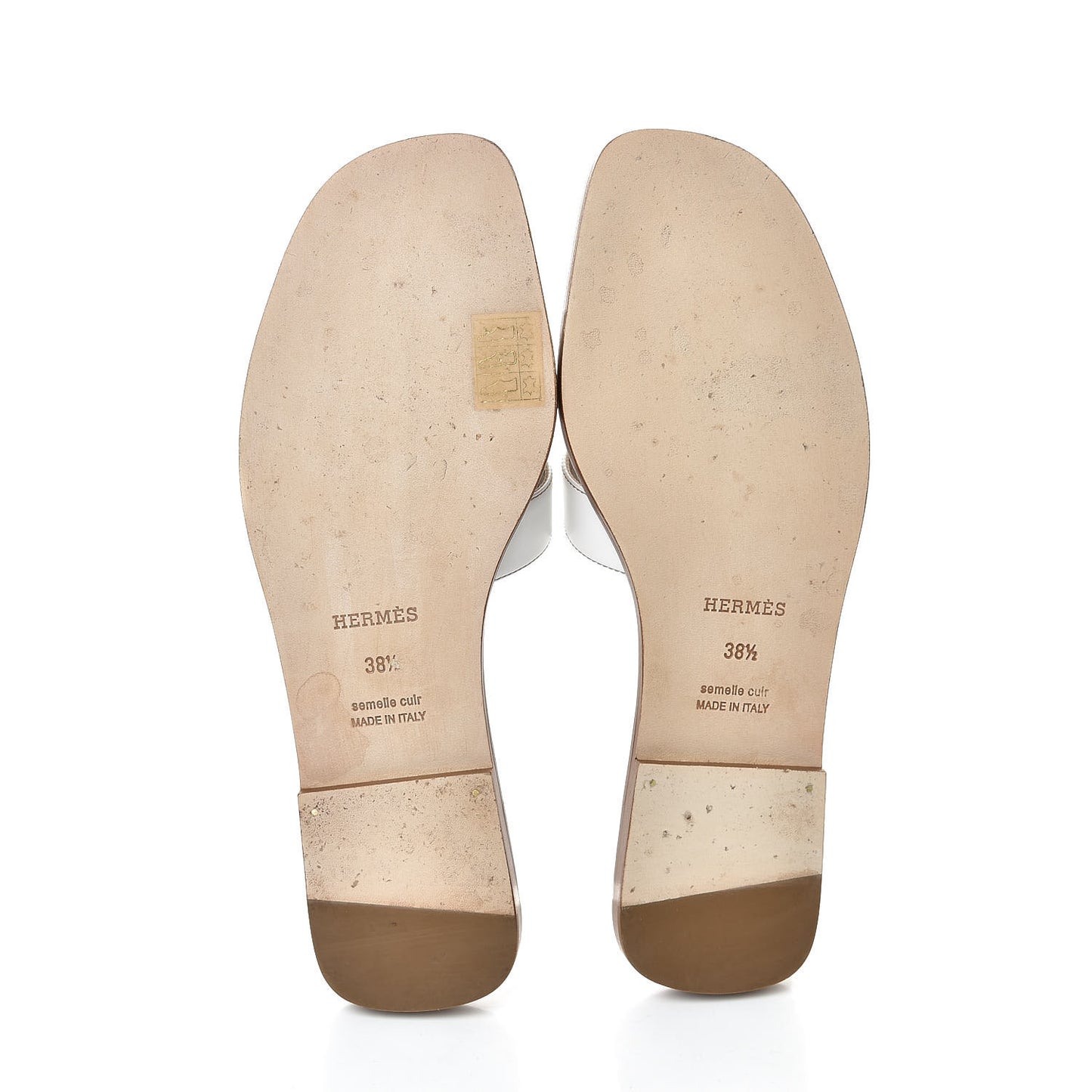 Box Calfskin Oran Sandals 38.5 White