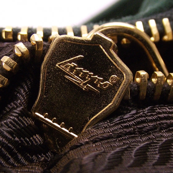 Prada Suede Tassel Pochette Evening Bag Green 10 of 10