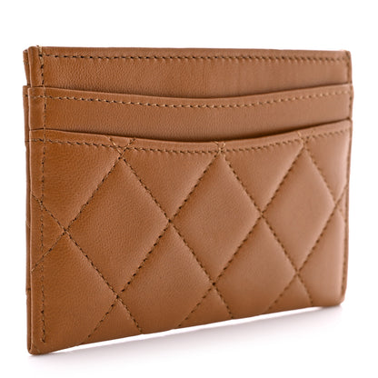 Chanel Lambskin Quilted Card Holder Brown 3 of 9