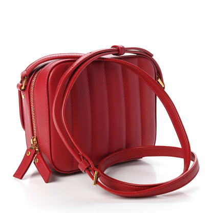 Saint Laurent Lambskin Matelasse Monogram Toy Vicky Camera Bag Red 3 of 10