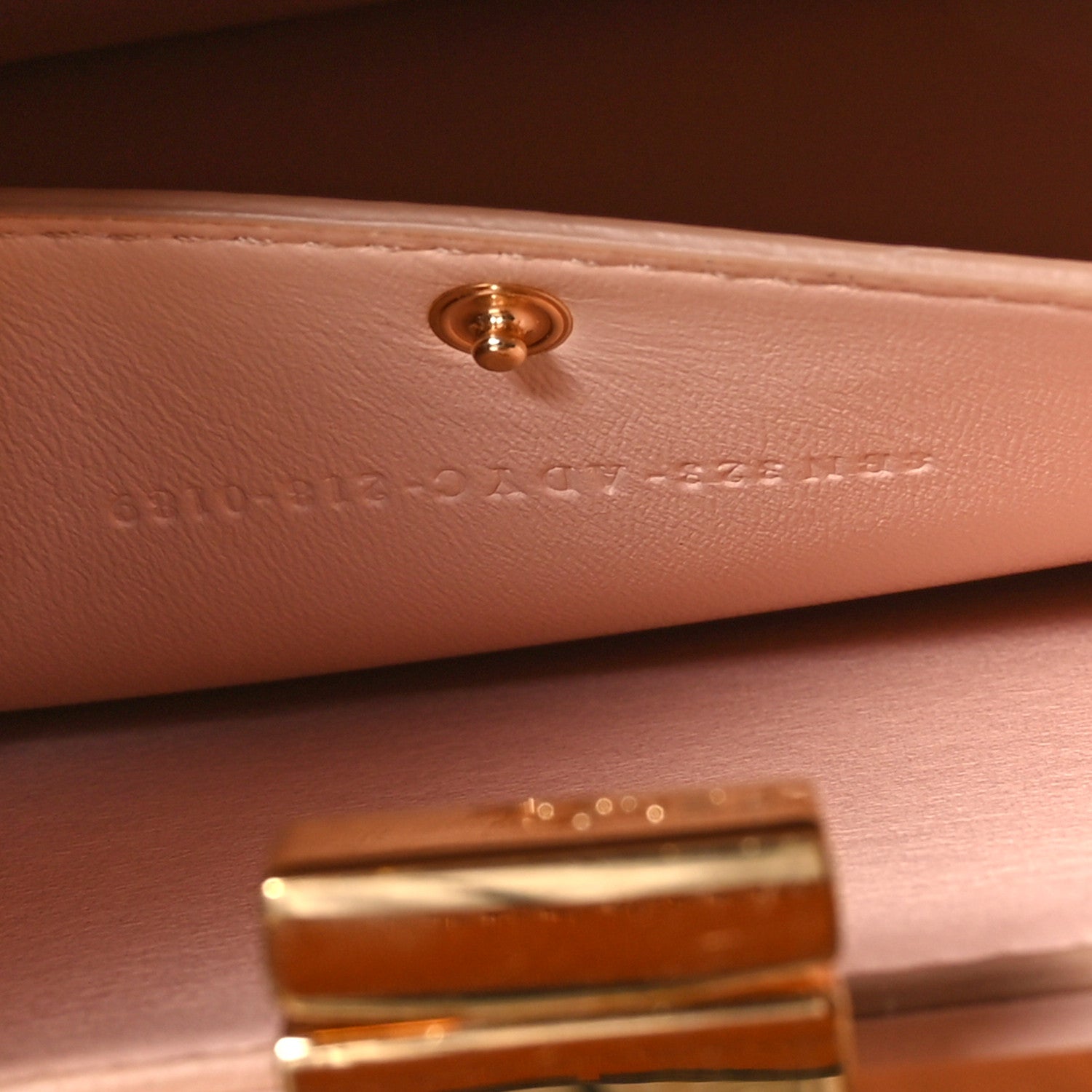 Fendi Vitello King Luxor Shiny Nappa Medium Peekaboo I SEE U East West Satchel Brandy Light Rose 7 of 12