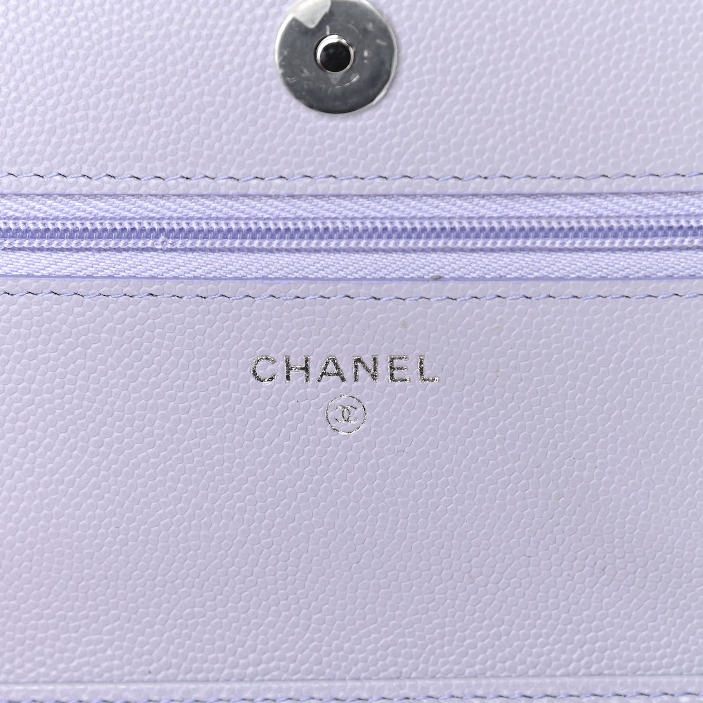 Caviar Quilted Wallet On Chain WOC Light Purple