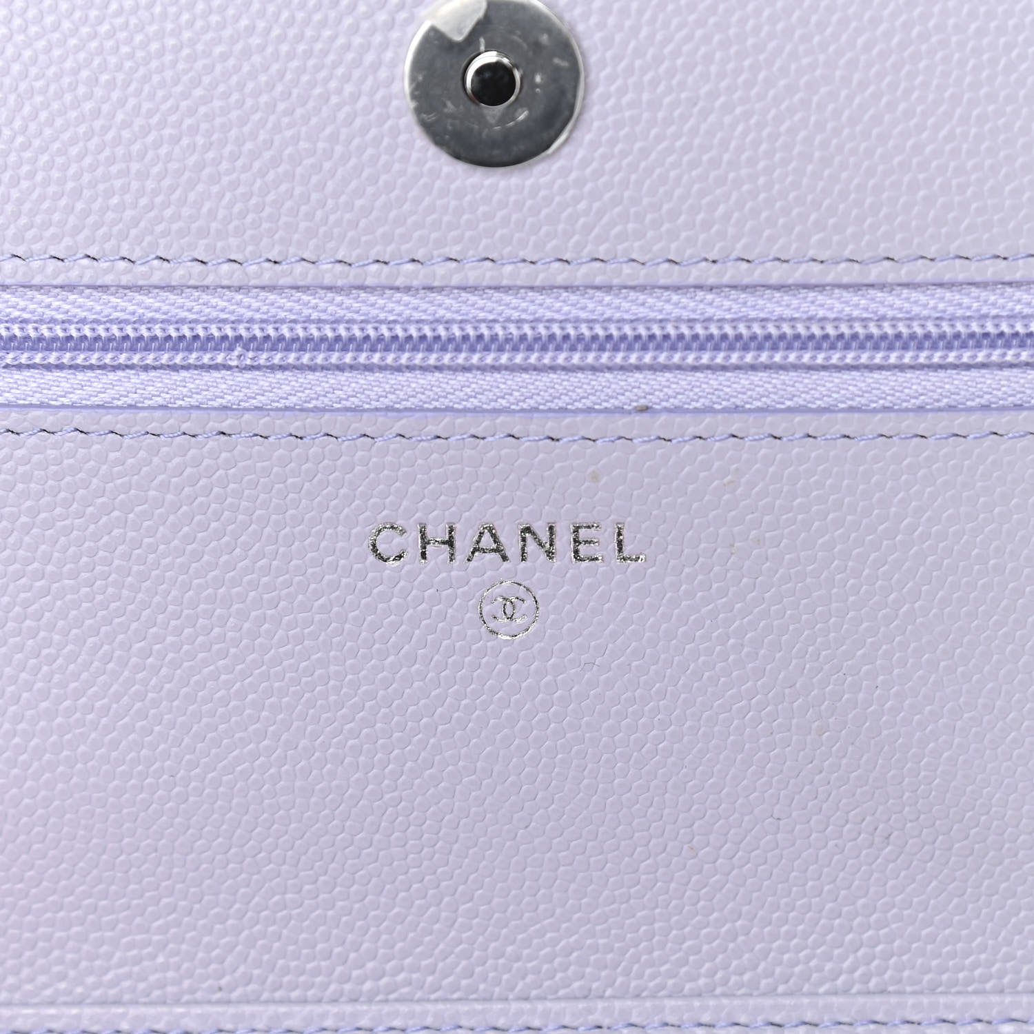 Chanel Caviar Quilted Wallet On Chain WOC Light Purple 8 of 12