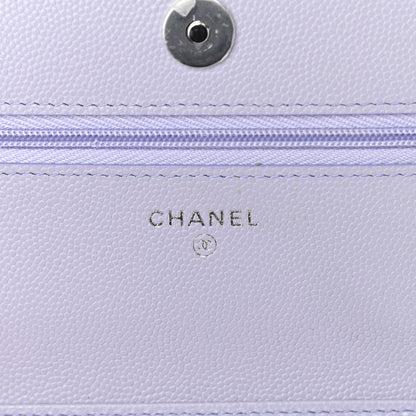 Chanel Caviar Quilted Wallet On Chain WOC Light Purple 8 of 12