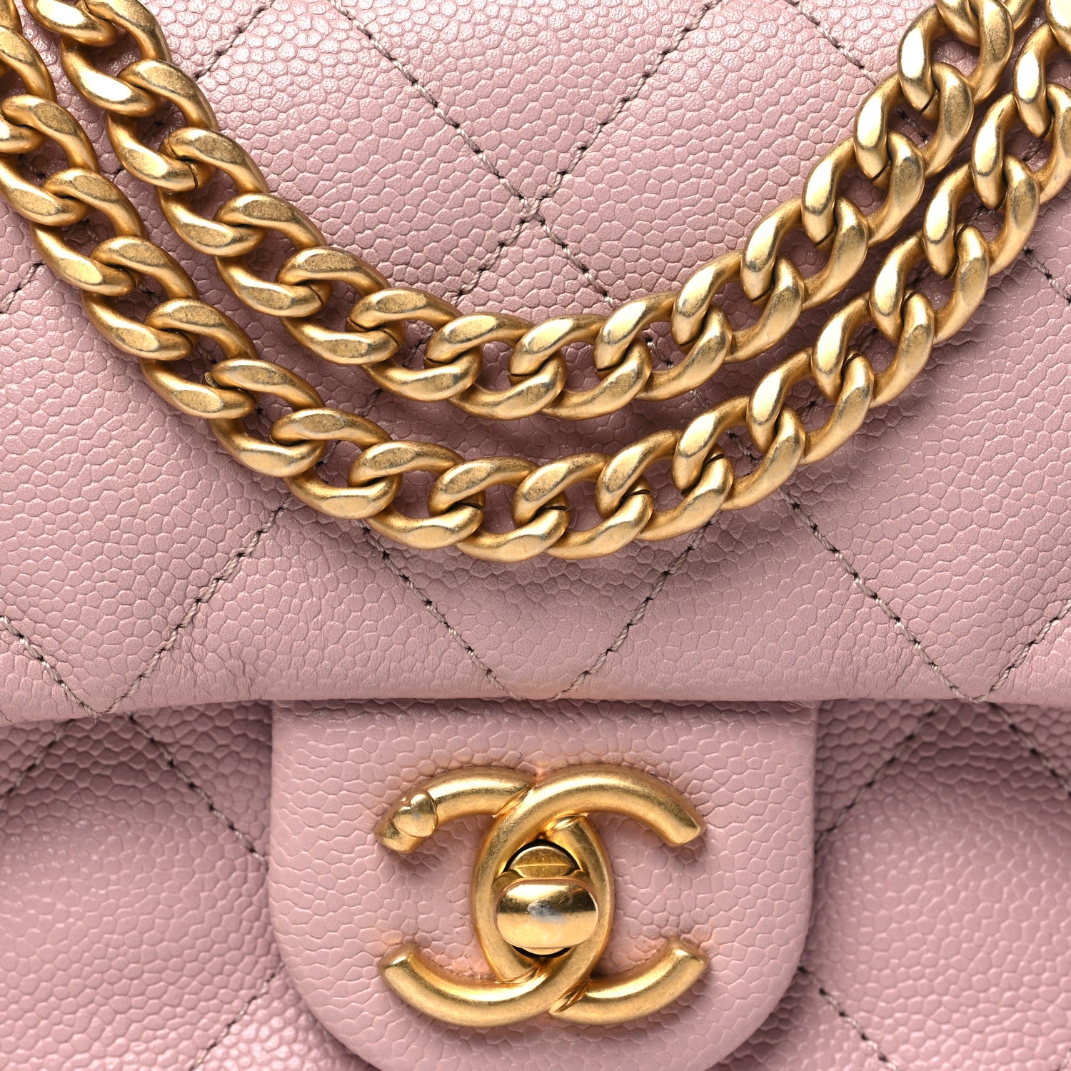 Chanel Caviar Quilted Mini Rectangular Sweetheart Flap Lilac 8 of 11