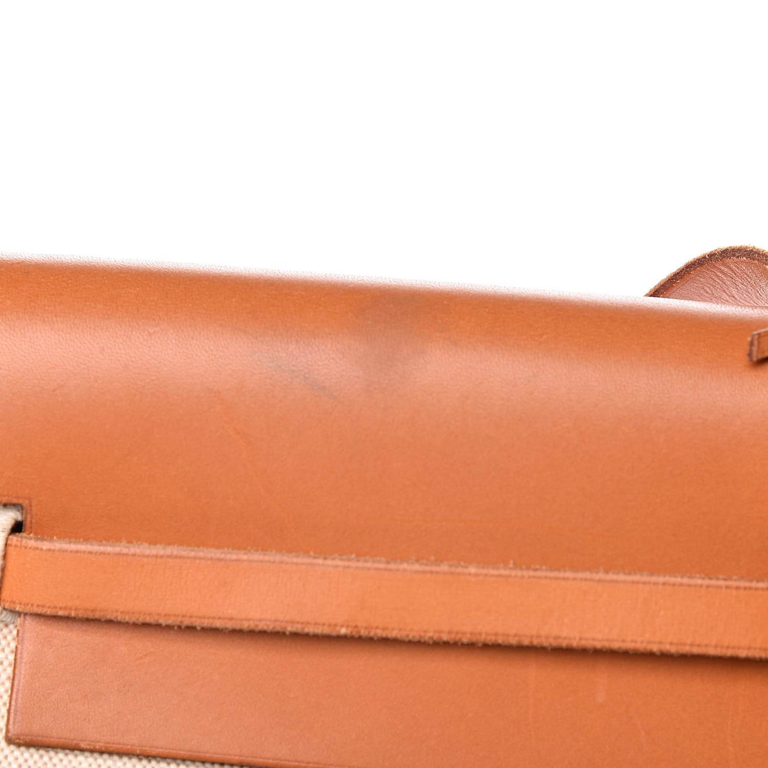 Hermes Toile Vache Calfskin Herbag Cabin Natural 16 of 20