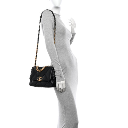 Chanel Goatskin Quilted Medium Chanel 19 Flap Black 2 of 10