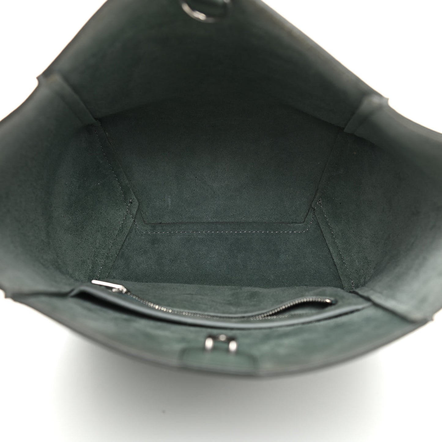 Soft Grained Calfskin Small Sangle Bucket Bag Green