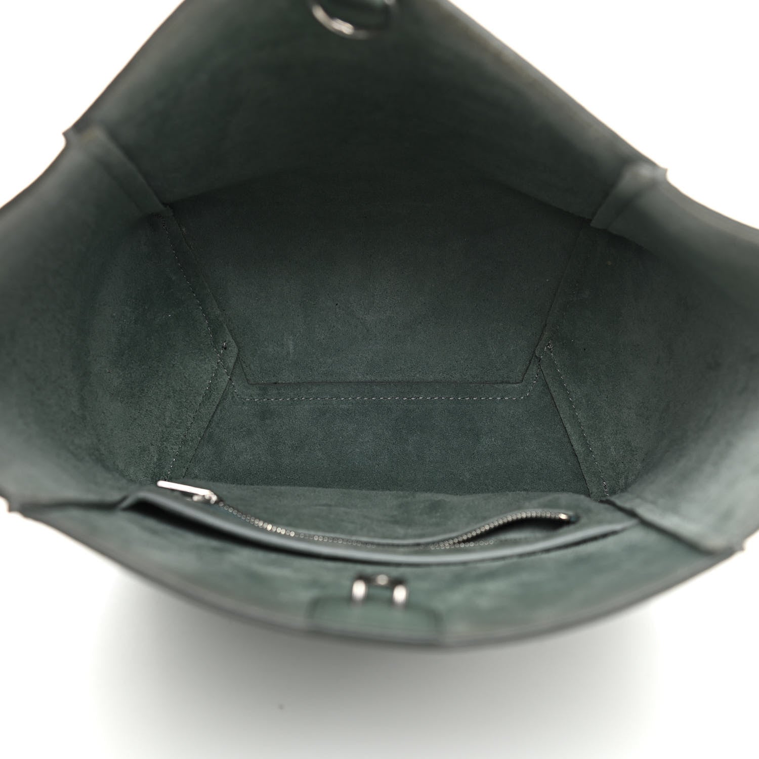 Celine Soft Grained Calfskin Small Sangle Bucket Bag Green 5 of 8