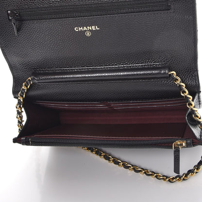 Chanel Caviar Quilted Wallet On Chain WOC Black 5 of 9