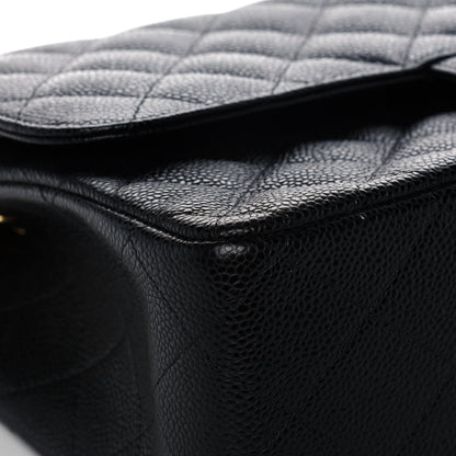 Chanel Caviar Quilted Jumbo Double Flap Black 9 of 14