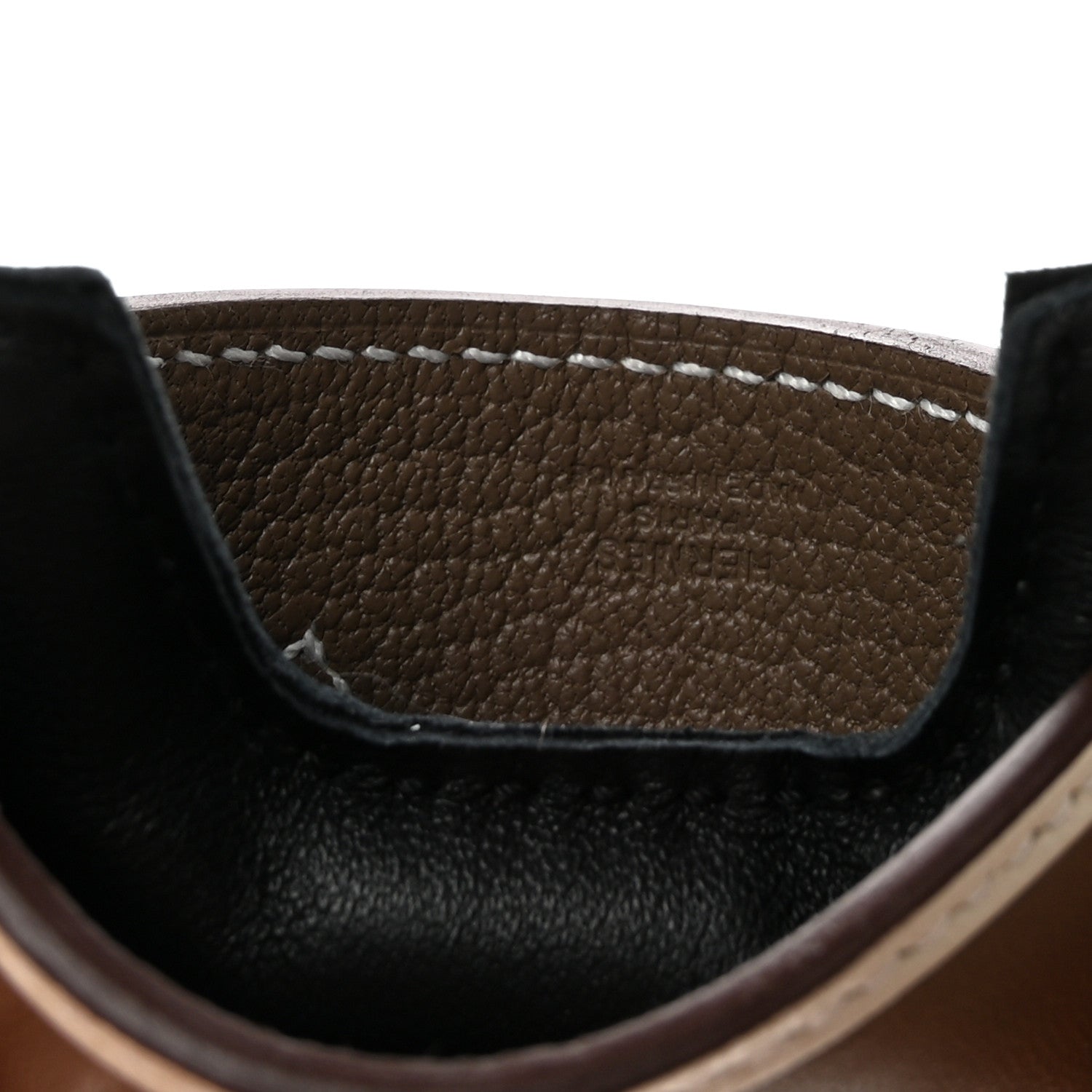 Hermes Milo Lambskin Grigri Rodeo Robeo Coeur Bag Charm PM Black Craie Etoupe 5 of 10