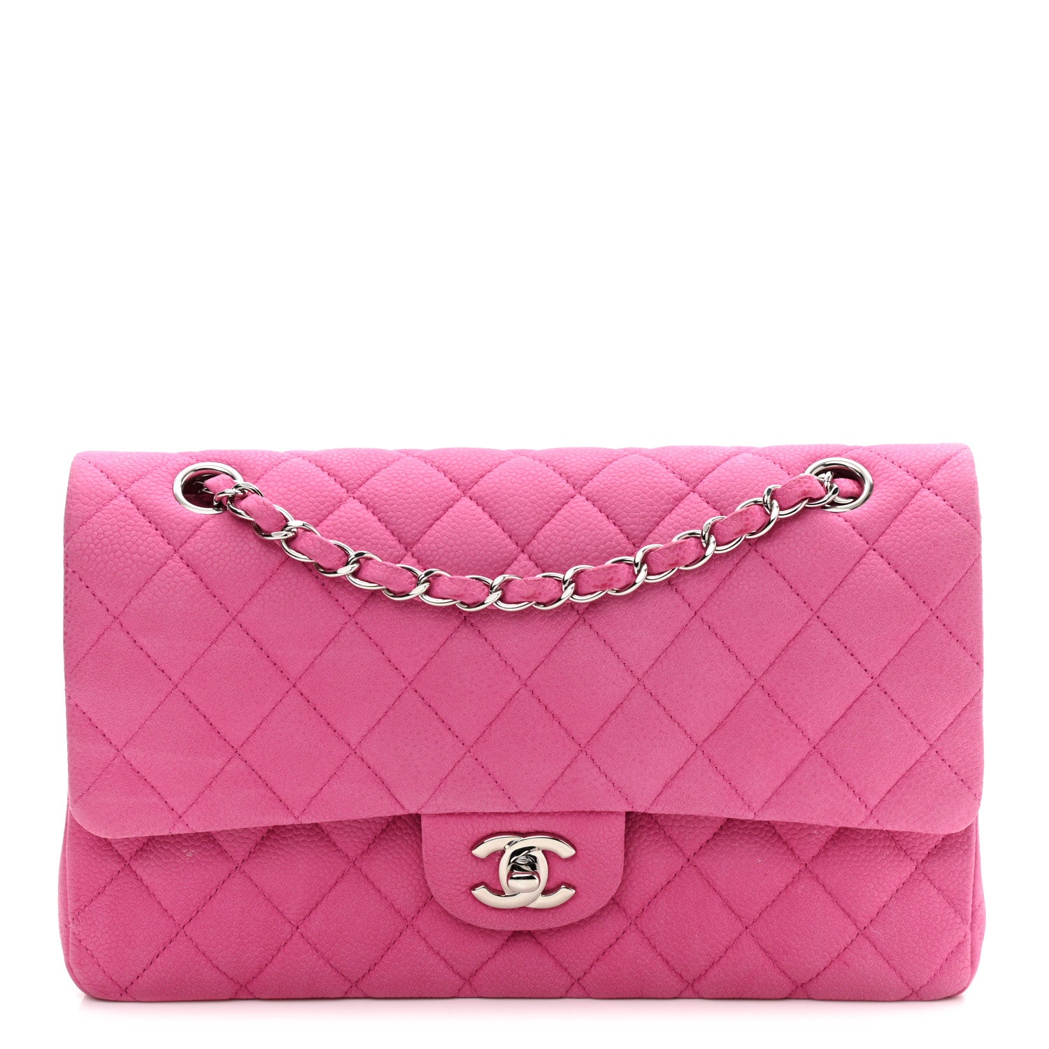 Chanel Iridescent Caviar Quilted Medium Double Flap Pink 1 of 12
