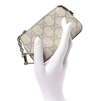 Gucci GG Supreme Monogram Key Case Ecru Grigio 2 of 7