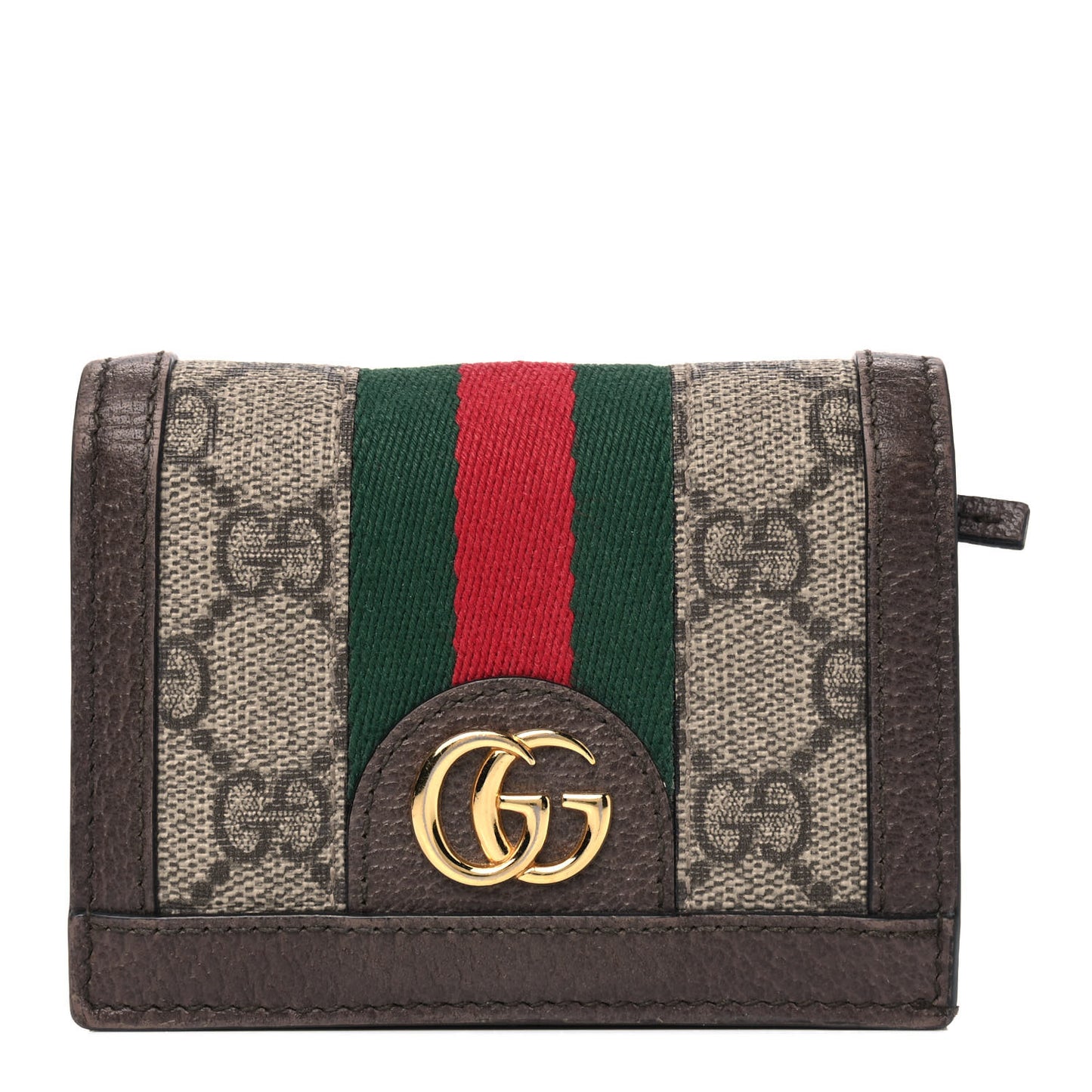 GG Supreme Monogram Web Ophidia Card Case Beige New Acero