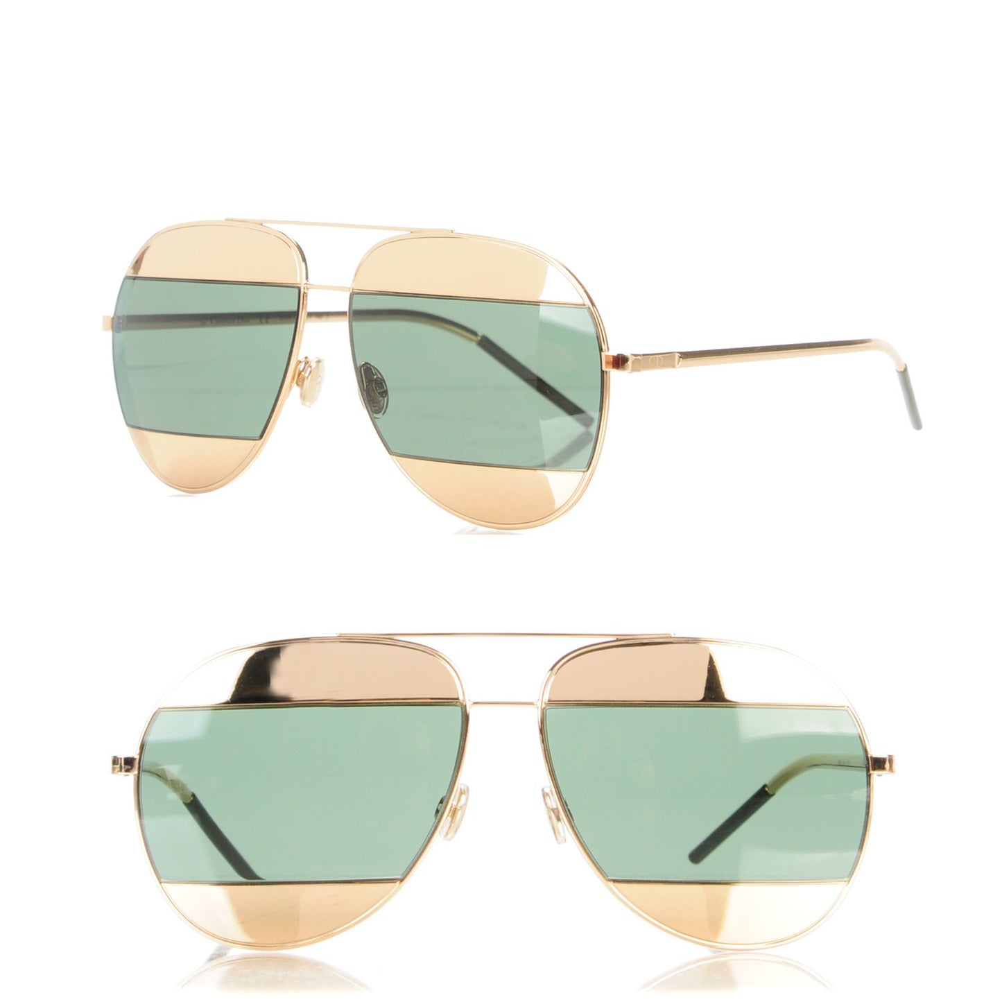 Split 1 Aviator Sunglasses Gold