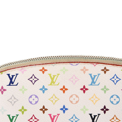 Louis Vuitton Monogram Multicolor Cosmetic Pouch White Litchi 8 of 9